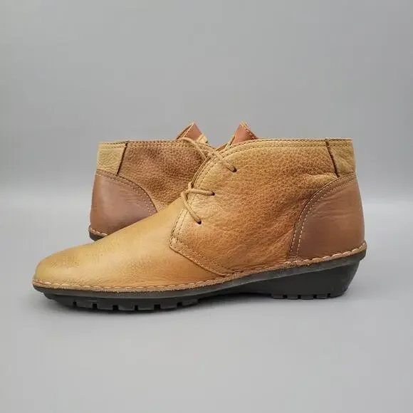 Pikolinos Women’s Ankle Boots 2 Tone Brown Lace Up Comfort Shoes US 7 EUR 37 - Picture 4 of 11